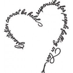  Gravitation Heart Quote Embroidery Design
