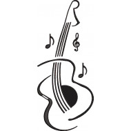 Musical Guitar Embroidery Design