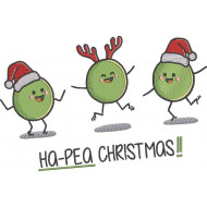 Ha- Pea Christmas Embroidery Design