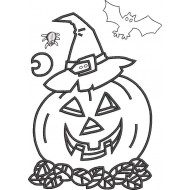 Halloween Jack O Lantern Outline Embroidery Design