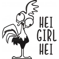 Hei Girl Hei Embroidery Design