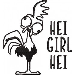 Hei Girl Hei Embroidery Design