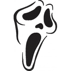 Horror Face Embroidery Design