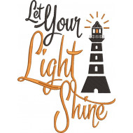 Let Your Light Shine Embroidery Design