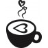 Cup Of Coffee With Heart Embroidery Design 
