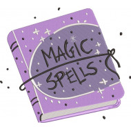Magic Spells Book Embroidery Design
