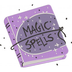 Magic Spells Book Embroidery Design