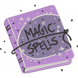 Magic Spells Book Embroidery Design