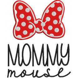 Mommy Mouse Embroidery Design