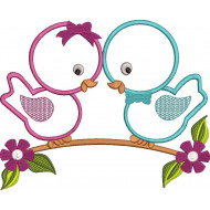 Cute Birds Embroidery Design