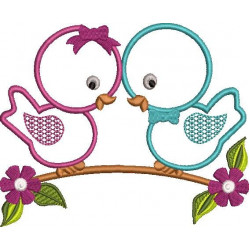 Cute Birds Embroidery Design