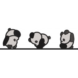 Search - Tag - Three Pandas Embroidery Design