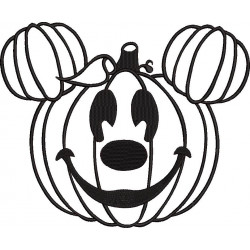 Pumpkin Face Embroidery Design