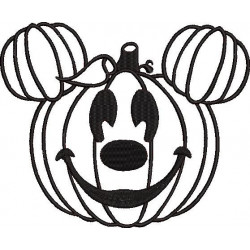 Pumpkin Face Embroidery Design