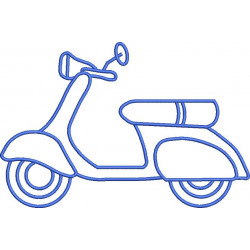 Scooter Embroidery Design