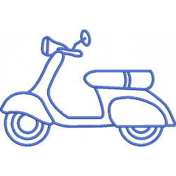 Scooter Embroidery Design