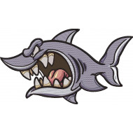 Shark Embroidery Design