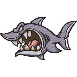 Shark Embroidery Design