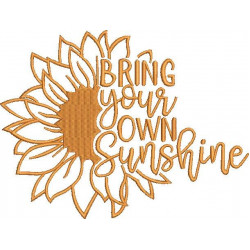 Bring Your Own Sunshine Embroidery Design