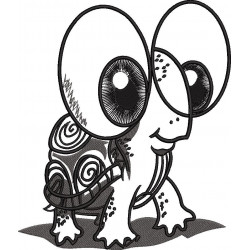 Cute Tortoise Embroidery Design