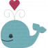 Cute Whale With Heart