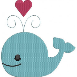 Cute Whale With Heart
