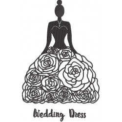 Wedding Dress Embroidery Design