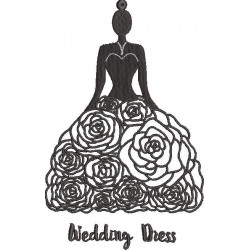 Wedding Dress Embroidery Design