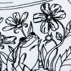 Frog In a Jar Line Art
