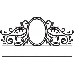 Oval Frame Embroidery Design