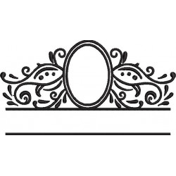 Oval Frame Embroidery Design