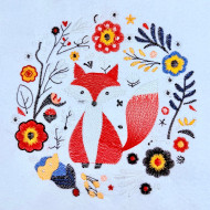 Floral Red Fox