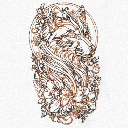Floral Wolf Art 