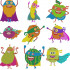 Juicy Fruits Super Heroes Embroidery Designs