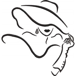 Hat Girl Embroidery Design