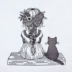 Girl With Cat 