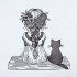 Girl With Cat 