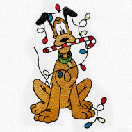 Pluto With Christmas Lights 