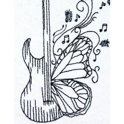 Guitar Butterfly Art