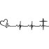 Heart Beat Embroidery Design