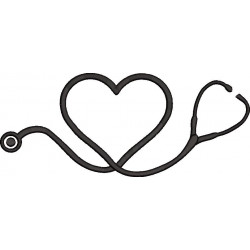 Heart Scope Embroidery Design
