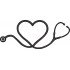 Heart Scope Embroidery Design
