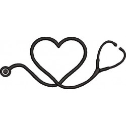 Heart Scope Embroidery Design
