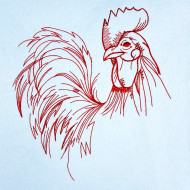 Rooster Line Art