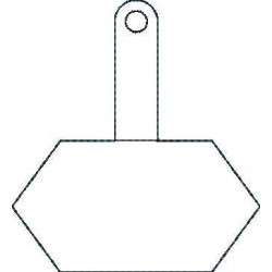 Horizontal Hexagon Key Fob - ITH