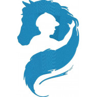 Man In Horse Face Embroidery Design