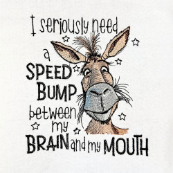 Speed Bump Donkey Funny Saying