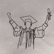 Graduation Line Art