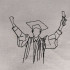 Graduation Line Art