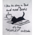 Stay In Bed and Read Books Cat Quote
